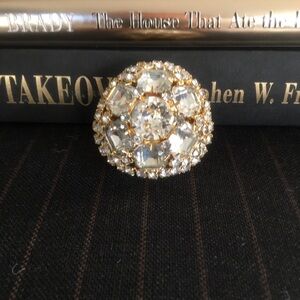 Lawrence VBRA designed Gold and Silver Crystal Ring